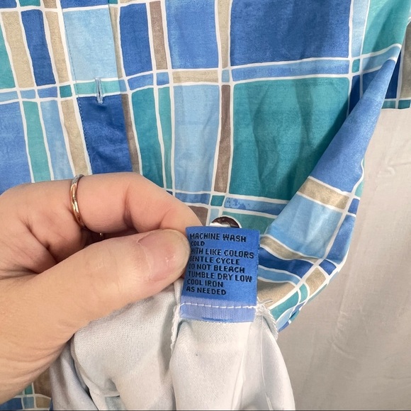 J. McLaughlin Sz S Brynn Tile Print Jersey Knit Collared V-Neck 3/4 Sleeve Dress - Picture 8 of 12